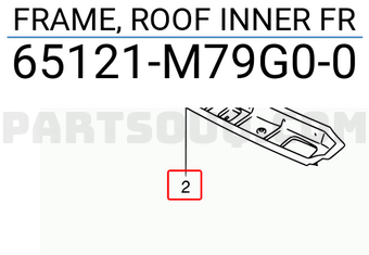 Suzuki 65121M79G00 FRAME, ROOF INNER FR