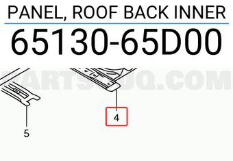 Suzuki 6513065D00 PANEL, ROOF BACK INNER