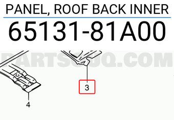Suzuki 6513181A00 PANEL, ROOF BACK INNER