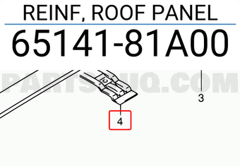 Suzuki 6514181A00 REINF, ROOF PANEL