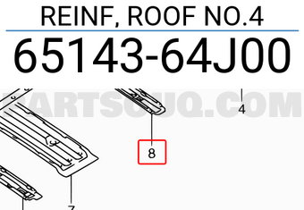 Suzuki 6514364J00 REINF, ROOF NO.4