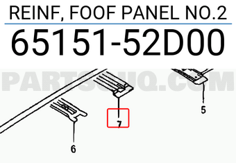 Suzuki 6515152D00 REINF, FOOF PANEL NO.2
