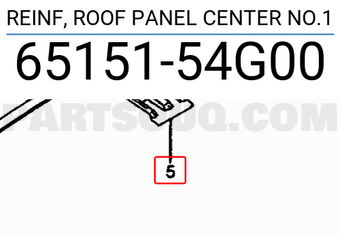 Suzuki 6515154G00 REINF, ROOF PANEL CENTER NO.1