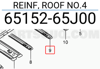 Suzuki 6515265J00 REINF, ROOF NO.4