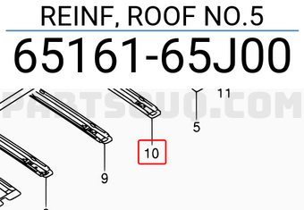 Suzuki 6516165J00 REINF, ROOF NO.5