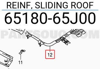 Suzuki 6518065J00 REINF, SLIDING ROOF