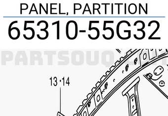Suzuki 6531055G32 PANEL, PARTITION