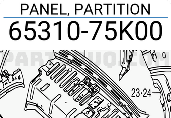 Suzuki 6531075K00 PANEL, PARTITION