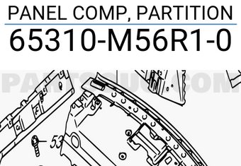 Suzuki 65310M56R10 PANEL COMP, PARTITION