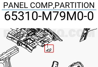 Suzuki 65310M79M00 PANEL COMP,PARTITION