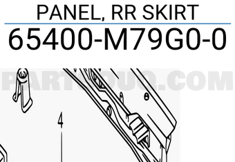 Suzuki 65400M79G00 PANEL, RR SKIRT