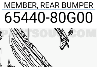 Suzuki 6544080G00 MEMBER, REAR BUMPER