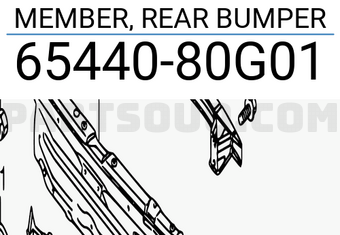 Suzuki 6544080G01 MEMBER, REAR BUMPER