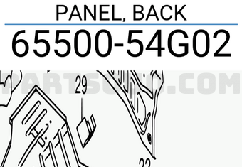 Suzuki 6550054G02 PANEL, BACK