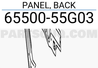 Suzuki 6550055G03 PANEL, BACK