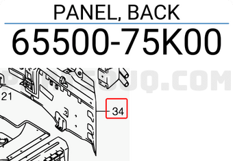 Suzuki 6550075K00 PANEL, BACK
