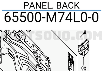 Suzuki 65500M74L00 PANEL, BACK