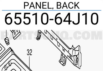 Suzuki 6551064J10 PANEL, BACK