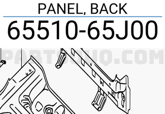 Suzuki 6551065J00 PANEL, BACK