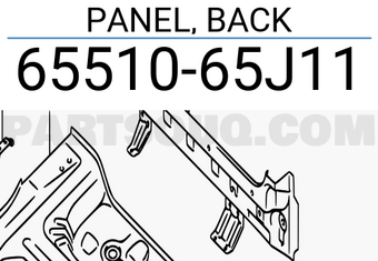 Suzuki 6551065J11 PANEL, BACK
