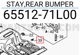 Suzuki 6551271L00 STAY,REAR BUMPER