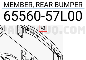 Suzuki 6556057L00 MEMBER, REAR BUMPER