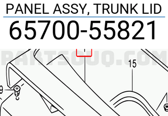Suzuki 6570055821 PANEL ASSY, TRUNK LID