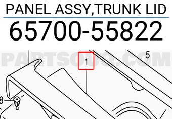 Suzuki 6570055822 PANEL ASSY,TRUNK LID