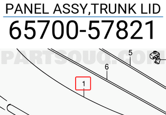 Suzuki 6570057821 PANEL ASSY,TRUNK LID