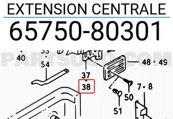 Suzuki 6575080301 EXTENSION CENTRALE