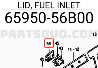 Suzuki 6595056B00 LID, FUEL INLET
