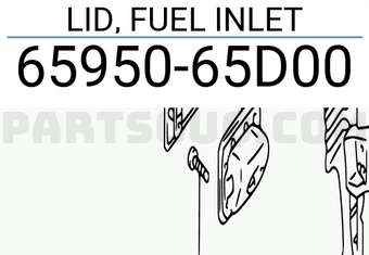 Suzuki 6595065D00 LID, FUEL INLET