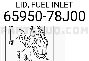 Suzuki 6595078J00 LID, FUEL INLET