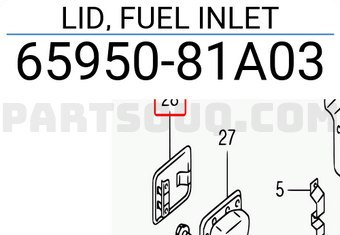 Suzuki 6595081A03 LID, FUEL INLET