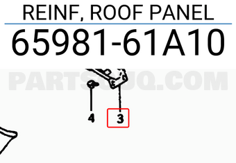 Suzuki 6598161A10 REINF, ROOF PANEL