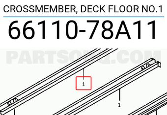 Suzuki 6611078A11 CROSSMEMBER, DECK FLOOR NO.1