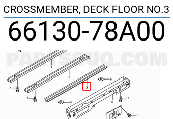 Suzuki 6613078A00 CROSSMEMBER, DECK FLOOR NO.3