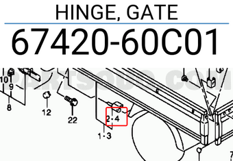 Suzuki 6742060C01 HINGE, GATE