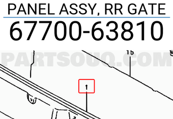 Suzuki 6770063810 PANEL ASSY, RR GATE