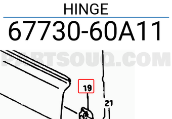 Suzuki 6773060A11 HINGE