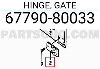 Suzuki 6779080033 HINGE, GATE