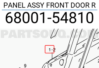 Suzuki 6800154810 PANEL ASSY FRONT DOOR R