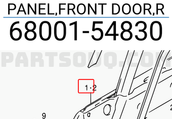 Suzuki 6800154830 PANEL,FRONT DOOR,R