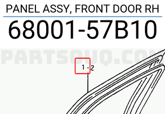 Suzuki 6800157B10 PANEL ASSY, FRONT DOOR RH