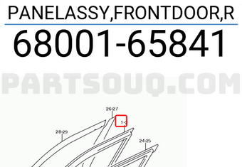 Suzuki 6800165841 PANELASSY,FRONTDOOR,R