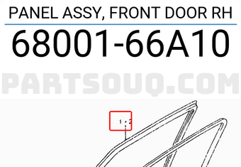 Suzuki 6800166A10 PANEL ASSY, FRONT DOOR RH