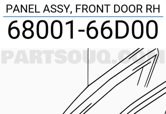 Suzuki 6800166D00 PANEL ASSY, FRONT DOOR RH