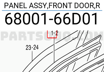 Suzuki 6800166D01 PANEL ASSY,FRONT DOOR,R