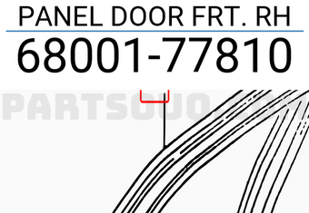 Suzuki 6800177810 PANEL DOOR FRT. RH