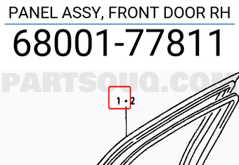 Suzuki 6800177811 PANEL ASSY, FRONT DOOR RH